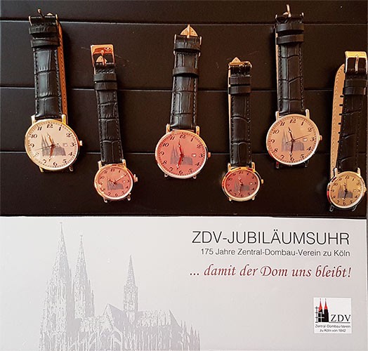 Armbanduhr Dom-Schmuck in Edelstahl mit Lederarmband