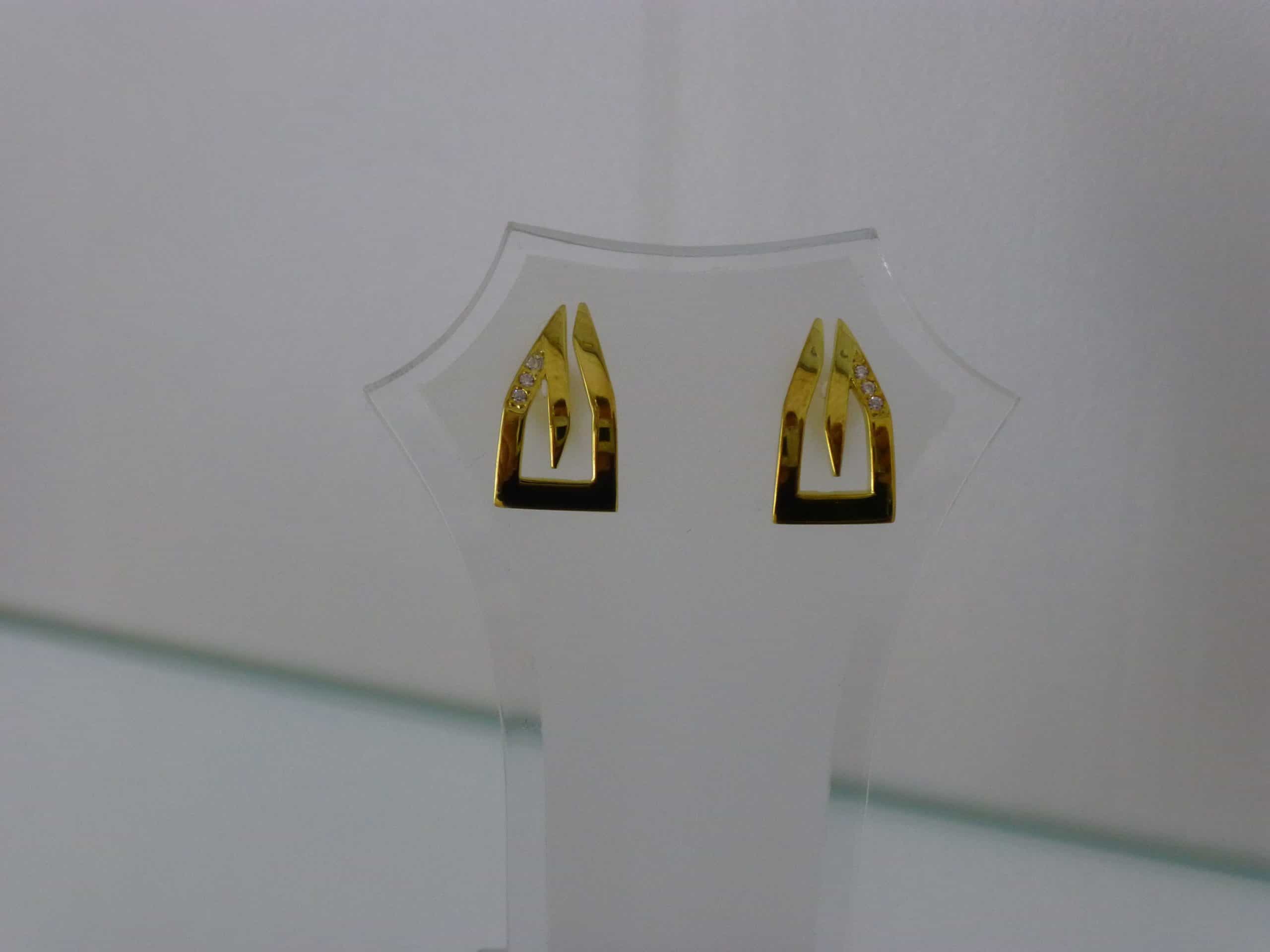 Ohrstecker Dom-Schmuck in Silber vergoldet mit Swarovski Kristall