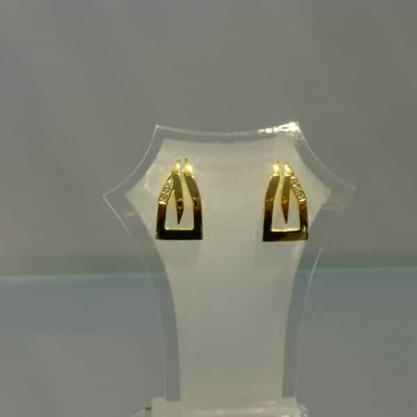 Ohrstecker Dom-Schmuck in Silber vergoldet mit Swarovski Kristall