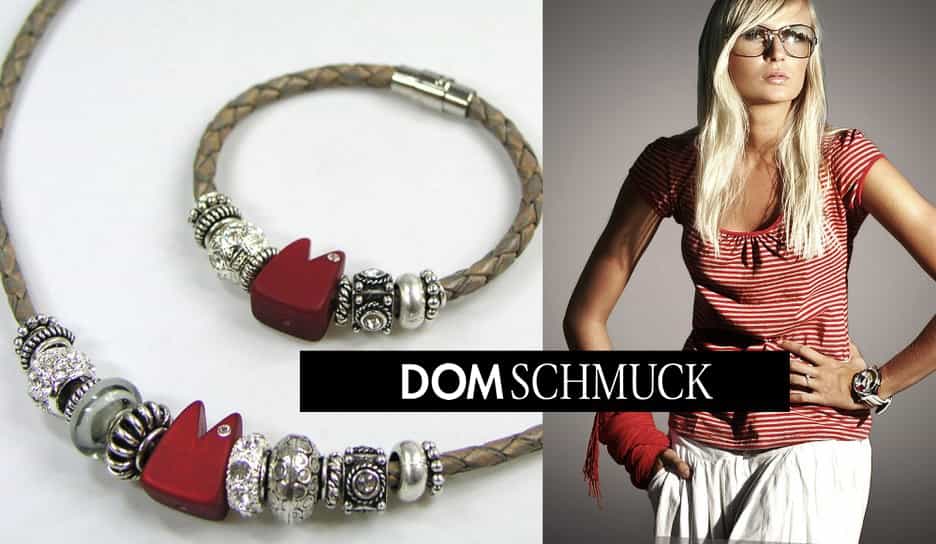 Lederkordelkette Dom Schmuck - Polaris mit Swarovski Kristallen