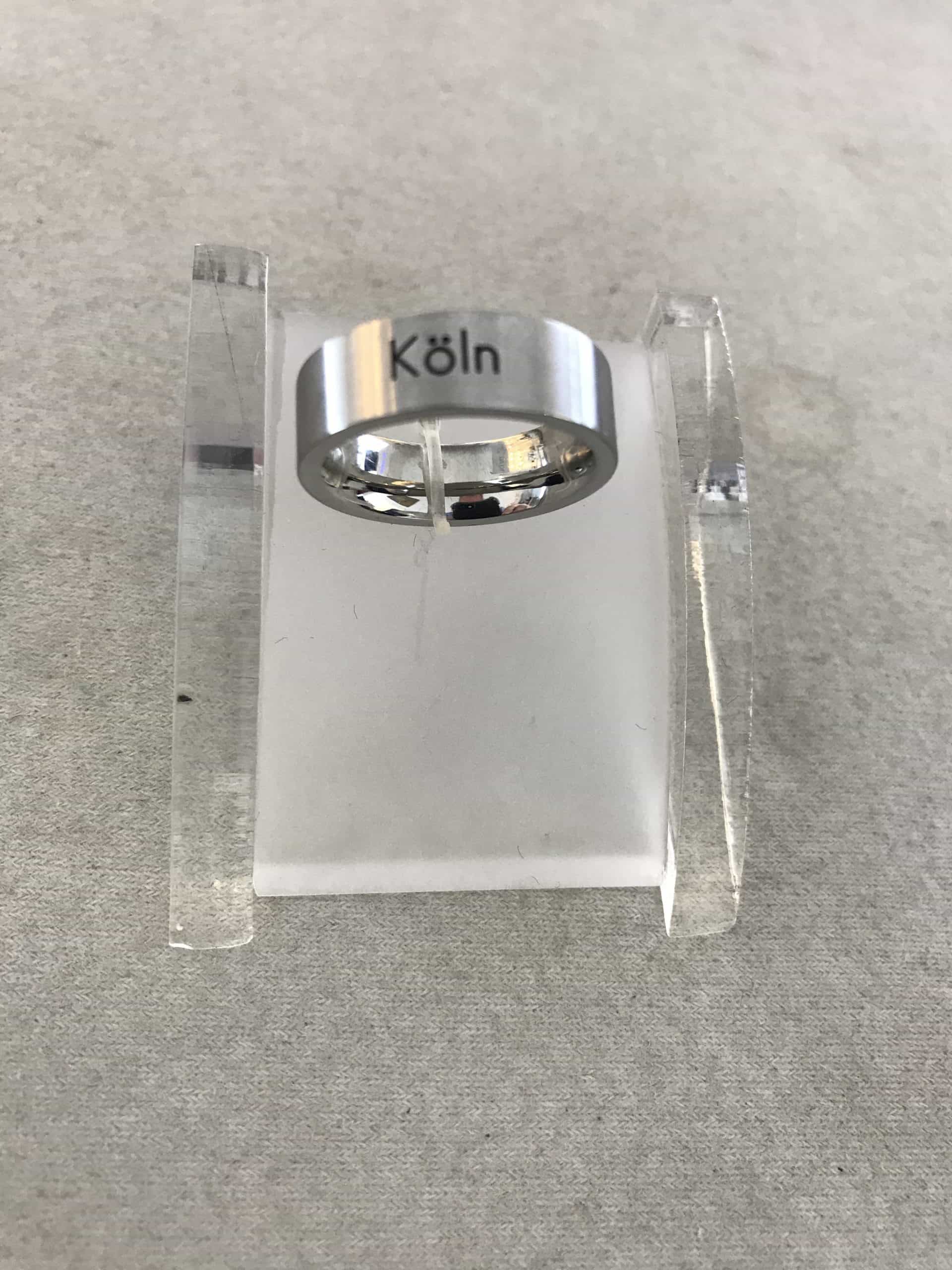Köln-Ring Dom Schmuck mit Skyline in Edelstahl