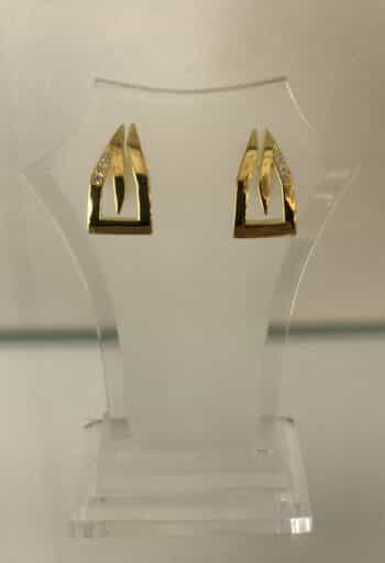Ohrstecker Dom-Schmuck in Silber vergoldet mit Swarovski Kristall