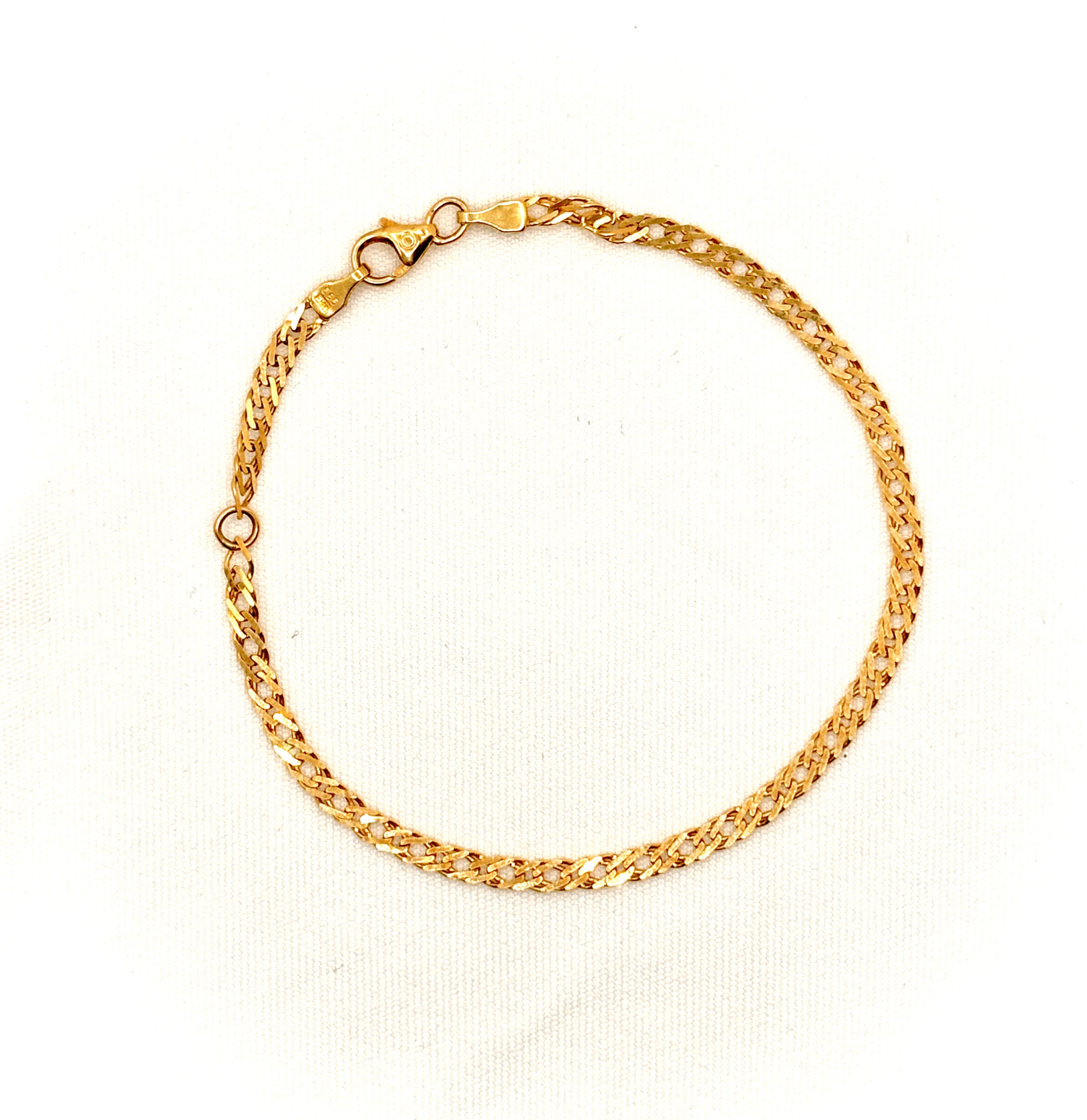 Doppel-Panzerarmband mit Zwischenoese