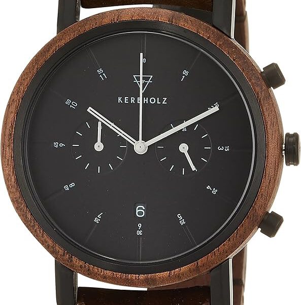 Kerbholz Herrenarmbanduhr Johann Walnut/Black Chronograph